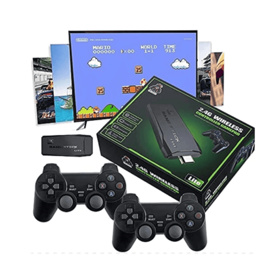 Consola Retro Game Stick M8 – 3000 Juegos + 2 Controles Inalámbricos HD